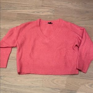 TOPSHOP Hot pink v-neck sweater